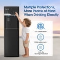 thumbnail image 5 of 4-in-1 Self-Cleaning Water Dispenser with Ice Maker, Bottom Loading Hot & Cold Water Cooler for 3 or 5 Gallon Bottle - Water Machine for Home, Office, Black, 5 of 9