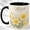 Black, variant on March Girl Coffee Mug, Daffodil Birth Month Flower Cup, Watercolor Floral Birthday Gift for Her, Botanical Design, Ceramic 11 Oz Mug