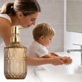 thumbnail image 2 of Bxaolu Foaming Hand Soap Dispenser, Refillable Clear Glass Foam Pump Bottle for Hand Soap, Dish Soap, Body Wash, Shampoo, Facial Cleanser & Baby Wash, Multi‑use for Bathroom, Kitchen Use[2Pack], 2 of 7