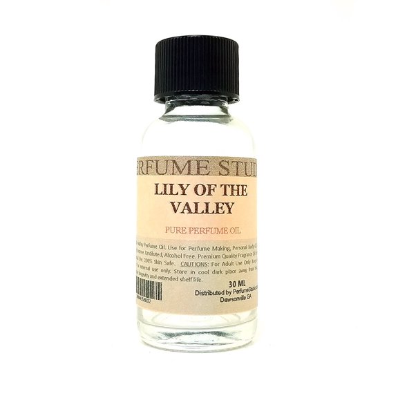 Lily of The Valley Perfume Oil for Perfume Making, Personal Body Oil, Soap, Candle Making, Incense; Splash On Clear Glass Bottle. (1oz, Lily of The Valley Fragrance Oil)