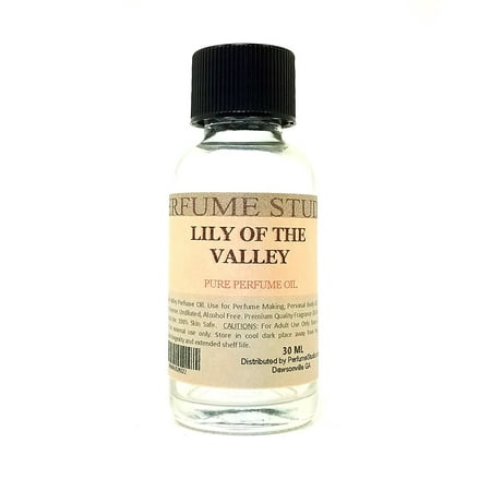 Lily of The Valley Perfume Oil for Perfume Making, Personal Body Oil, Soap, Candle Making, Incense; Splash On Clear Glass Bottle. (1oz, Lily of The Valley Fragrance