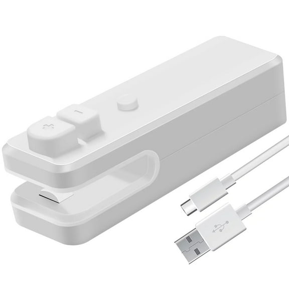 Mini Bag Seale 1 PACK Rechargeable Heat Sealers 2 in 1 Portable Sealer and Cutter, Heat Sealer for Plastic Bags Food Storage Mini Vacuum Sealers Machine with 2 USB Cable