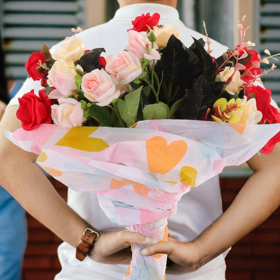 FRCOLOR  10 Sheets Sydney Paper Decoration Tissue Flower Bouquet Wrapping