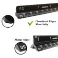 thumbnail image 2 of Architectural Scale Ruler, Aluminum Triangular Scale Ruler Metric 1:20, 1:25, 1:50, 1:75, 1:100, 1:125 Standard 12 Inch for Architects, and Engineers, 2 of 5