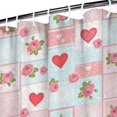 thumbnail image 3 of Pioneer Flower Floral Print Pattern Shower Curtain 72”x72", Bathroom Decorative Shower Curtain Set with 12 Hooks, Waterproof Washable, 3 of 6