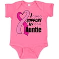 thumbnail image 3 of Inktastic Breast Cancer Awareness I Support My Auntie with Pink Ribbon Boys or Girls Baby Bodysuit, 3 of 5
