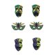 thumbnail image 4 of Juego de 6 Pendientes con Máscara de Carnaval Fernando Coloridos para Halloween Bodas Vacaciones Estilo A, 4 of 8