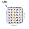 thumbnail image 3 of Up to 65% off! Dish Towels Velvet Wipes Household Hand Towel With Lanyard Kitchen Towels Towel Set Of 10 Colorful Polka Danish Soft Absorbent Cloths 12X12 Inch, 3 of 6