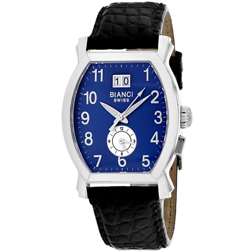ROBERTO BIANCI WATCHES Reloj casual de acero inoxidable y cuero de cuarzo suizo para mujer 'La Rosa', color negro (Modelo: RB18630) Roberto Bianci RB18630