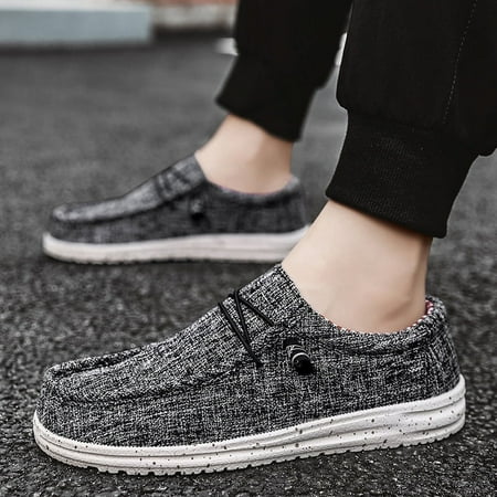 

2024 Men s Solid Loafer Shoes Comfy Non Slip Casual Canvas Shoes For Men s Outdoor Activities