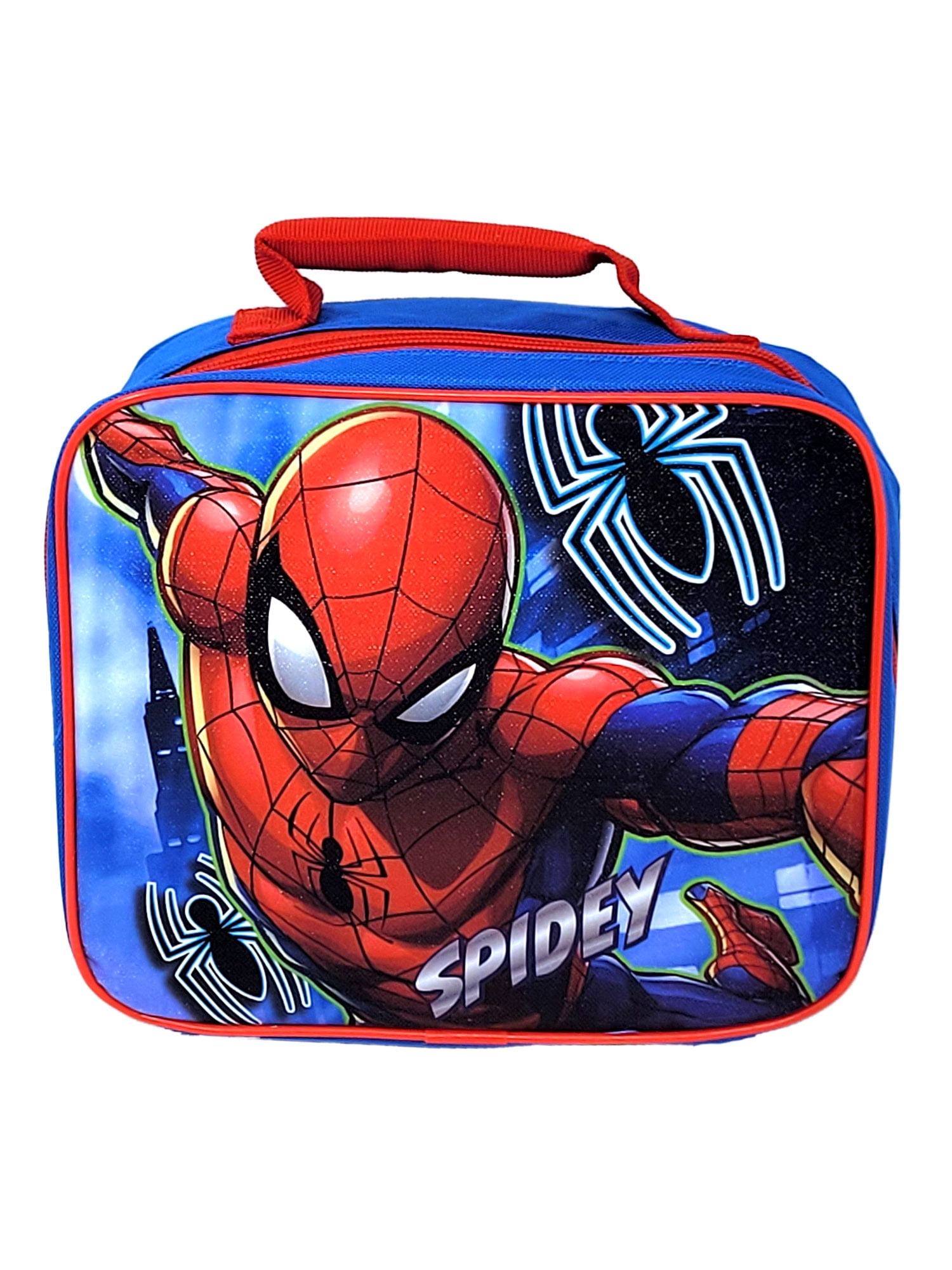Spider-Man Insulated School Lunch Bag Marvel Spidey Logo Boys Blue Red Black