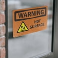 thumbnail image 4 of (2 Pack) Hot Surface With Symbol OSHA Warning Sign 7 Inch X 5 Inch Vinyl Label Decal Sticker Weather Resistant, UV Protected for Workplace, Business, and Construction Site, Made in the, 4 of 7