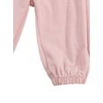 thumbnail image 4 of Children's Two Piece Set Kid's Solid Color Crew Neck Long Sleeve Pullover Toddler's Elastic Lace Up Trousers, 4 of 4