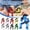 9PCS, variant on Mini 3D Printed Articulated Robot Action Figure Multi Jointed Movable Doll for Stress Relief Desktop Decoration and Office Display Orange