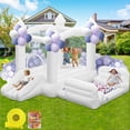 thumbnail image 1 of Bounce House GYMMALL, blanco, para niños de 3 a 8 años, con piscina de bolas con tobogán, 1 of 9