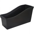 Storex Large Plastic Book and Magazine Bin, Black, 6Pack