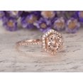 thumbnail image 4 of HeartsAndYou 2.29ct Natural Peach Morganite & Diamond Ring Halo 100% REAL 14k SOLID Rose Gold, 4 of 9