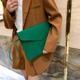 thumbnail image 5 of Bolsa De Sobre Bolso de sobre de fieltro de color sólido para mujer Bolsos de embrague de gran capacidad (verde), 5 of 5