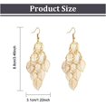 thumbnail image 2 of 2 Pairs Gold Leaf Earrings Gold Chandelier Earrings for Women Dangling Dangle Earrings Boho Super Lightweight Chandelier Dangle Drop Earring Gold Plated Jewelry Gift for Valentine's Day, 2 of 7
