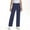 Blue, variant on Juslio Girls Pants Solid Casual 7-16 Years Middle Mid Waist Pocket Straight Tube Decorative Buckle Black