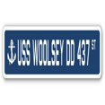 thumbnail image 1 of SignMission Woolsey Dd 437 SSN- USS Woolsey Dd 437 Signe de la Rue - Nous Marine Navire Vétéran Marin Cadeau, 1 of 1