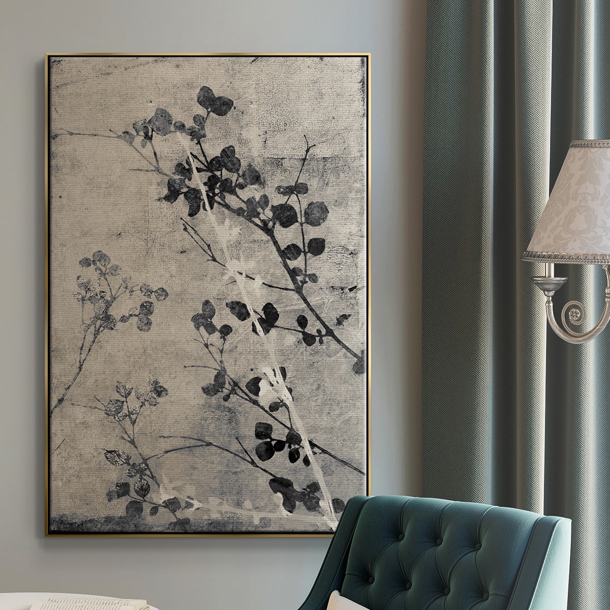 Boundless V Framed Premium Gallery Wrapped Canvas - Ready to Hang - 25 x 37 - Gold Floating Frame