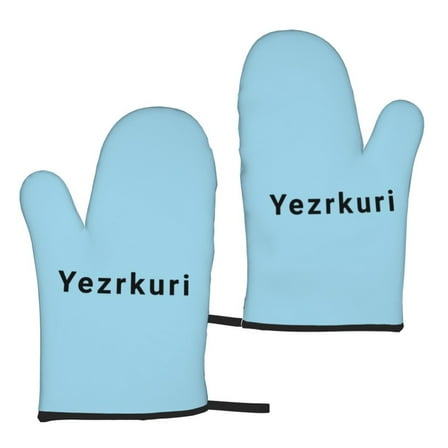 Yezrkuri Mini Oven Mitts Heat Resistant Silicone Kitchen Oven Gloves with Non-Slip Grip Surfaces and Hanging Loop for Safe Backing Cooking Barbecue