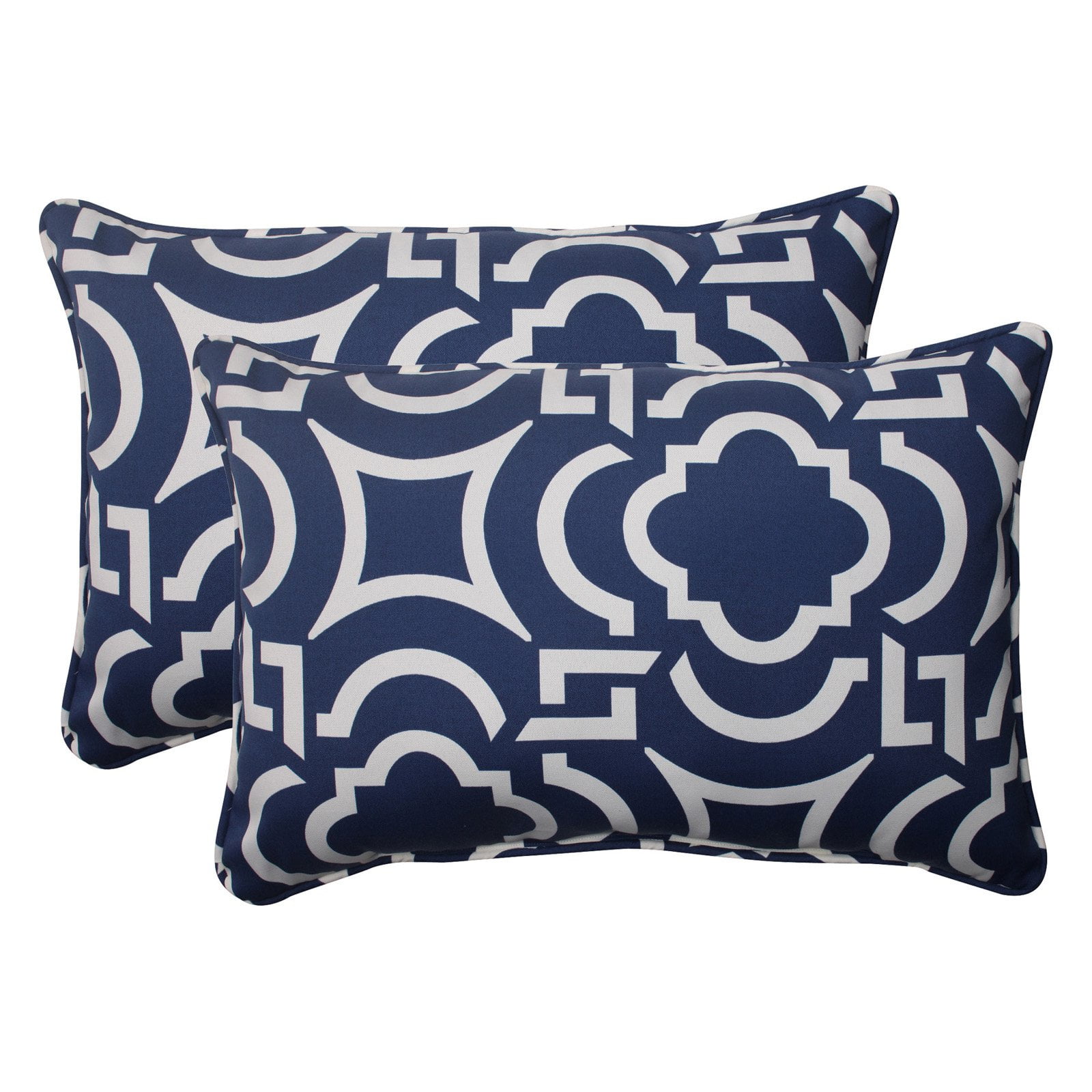 Pillow Perfect 500737 Carmody Navy Oversized Rectangle Throw Pillow