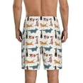 thumbnail image 5 of Cauagu Dogs Pug Print Pajama Bottoms for Men Sleep Pajama Shorts Elastic Waistband Sleep Pajama Short Men's PJ Shorts -Large, 5 of 6