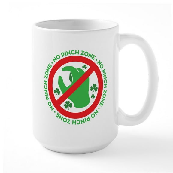CafePress - No Pinch Zone Large Mug - 15 oz Ceramic Large White Novelty Mug