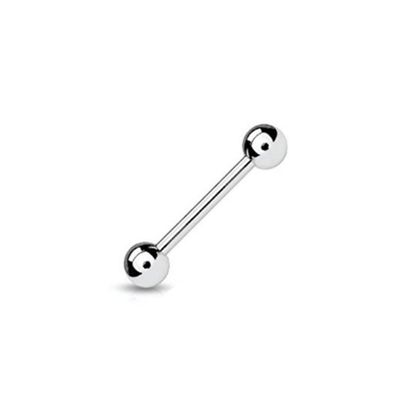Surgical Steel Tongue Ring Straight Barbell 14 Gauge 5/8" (16 MM)