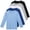 Black, Light Gray, White, Dark Blue, Light Blue, variant on Boys 5 Pack Cotton Long Sleeve T-Shirts, Soft Crew Neck Basic Tees for Toddler & Little Boys, Everyday School Tops