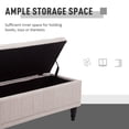 thumbnail image 5 of 42" Tufted Linen Storage Ottoman Bench with Soft-Close Lid for Living Room, Bedroom, Entryway, 5 of 11