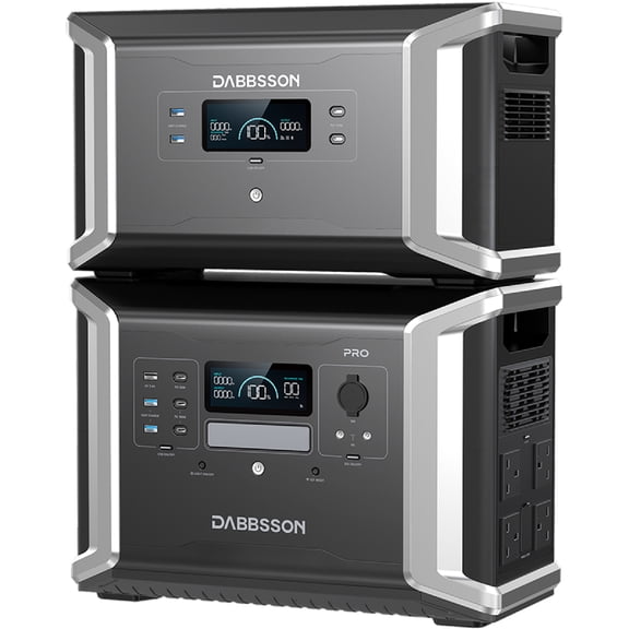 Dabbsson 1382Wh 2400W Portable Power Station with Expandable Battery,4800W Peak Solar Generator,for Outdoor,Home Use