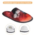 thumbnail image 3 of Fotbe Closeup Red Flamingo Portrait Pantuflas Peludas para Mujer con Estampado, Zapatillas de Peluche, Zapatos de Invierno para Casa, Uso Interior y Exterior-Large, 3 of 8