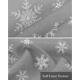 thumbnail image 6 of Grey Snowflake Christmas Linen Curtain Valance for Bedroom/Bathroom/Kitchen/Office/Living/Dining Room Window,White Winter Snowflake Xmas Rod Pocket Topper Decorative Cafe Drapes Panel 42"x12", 6 of 6