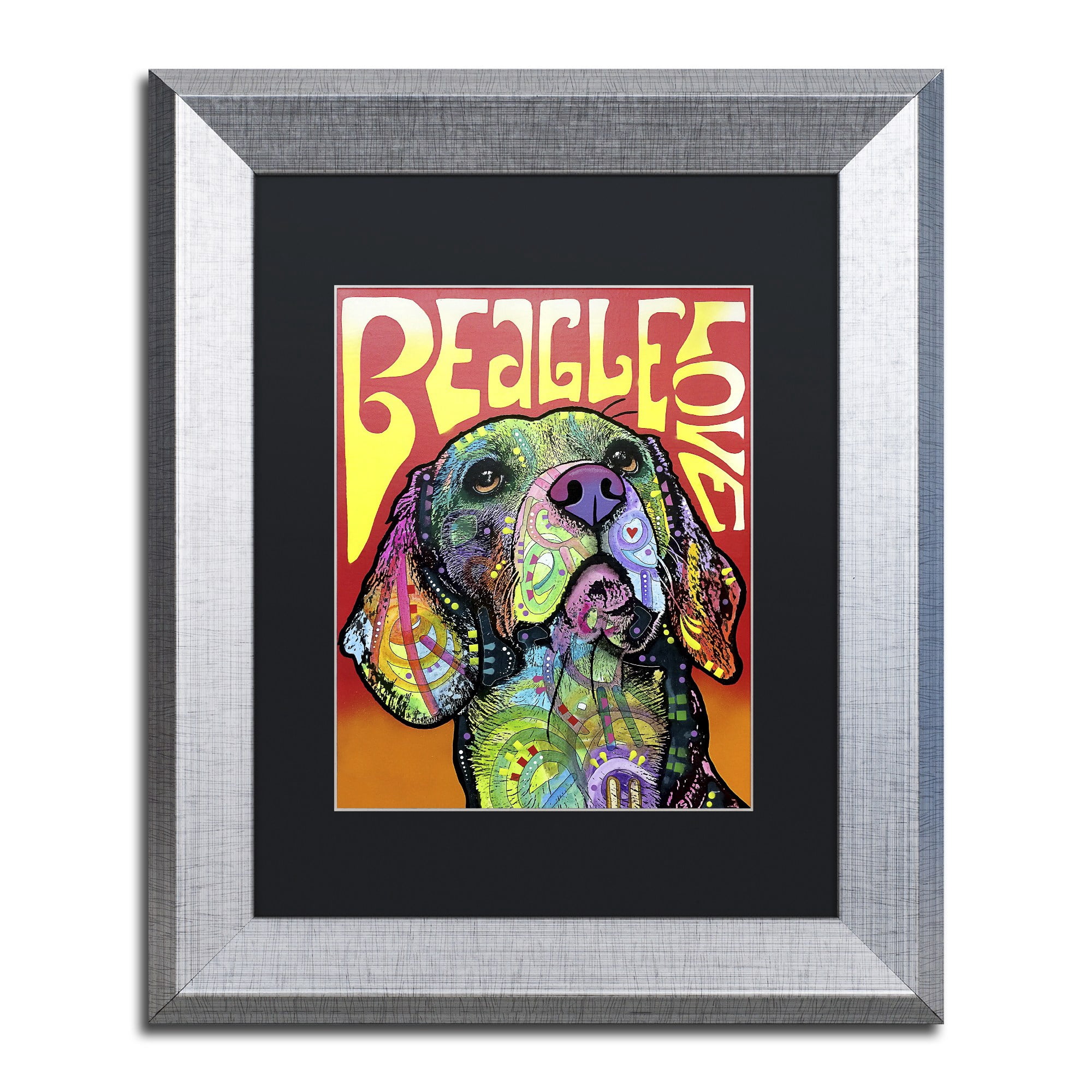 Trademark Fine Art Dean Russo 'Beagle Love' Matted Framed Art