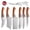 Brown Suit 7pc-pp Handle, variant on Professional Chef Knife Set 6/7pcs with Kitchen SCISSORS - Chef, Utility, Slicing, Boning, Butcher Knives for Hotel Gift, Outdoor Camping & Car