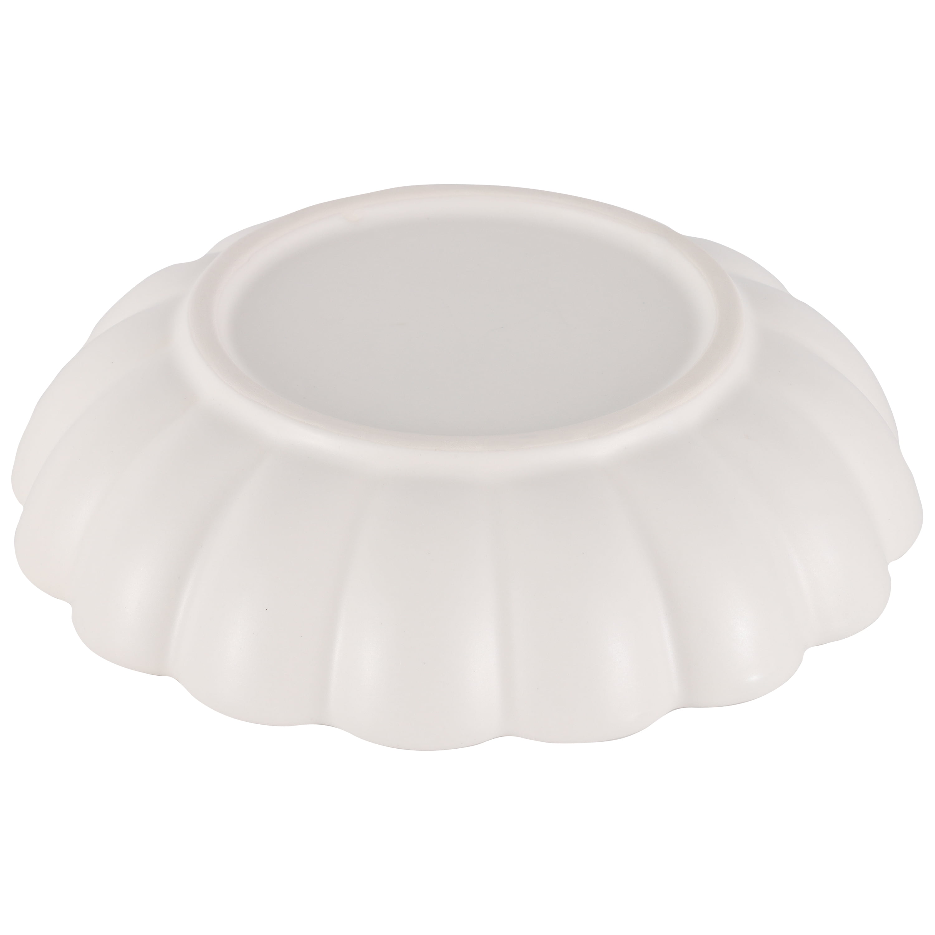 Mainstays Scalloped White Decorative Tabletop Bowl