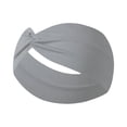 thumbnail image 3 of Lumtrix Headbands for Women Men Boho Wide Knot Hairbands Stretchy Fashion Accessories Solid Color Sweatbands Light Gray One Size, 3 of 4