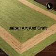 thumbnail image 5 of Jaipur Art And Craft Green with Beige Jute Area Rug for Dining Room Rectangle Carpet (12x18 Sq ft), 5 of 5