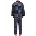 thumbnail image 3 of INSPIRAR CHIC Conjunto de Pijamas de 2 Piezas para Hombre, Camisa de Dormir con Botones, Patrón Casual, Talla XL, Azul Oscuro, 3 of 6