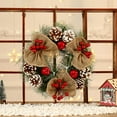 thumbnail image 5 of Suncoda Christmas Wreath, Christmas Decorative Ball Hanging Upside Down Display Window Scene Decoration Bowknot Rattan Door Hanging Tree Pendant, Christmas Ornament, 5 of 5