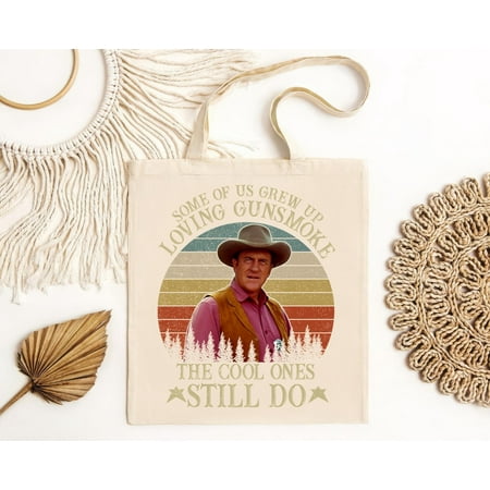 vintage Some Of Us Grew Up Loving Gunsmoke The Cool Ones Still Do Tote Bag  Gunsmoke Bag  Gunsmoke Movies Bag  Cowboy Bag-TH4280