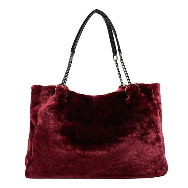 Nuevo bolso de peluche de moda bolso de peluche bolso de hombro para mujer