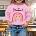 thumbnail image 2 of XEGLSBU Hoodies for Girls 10-12 Navy Blue Children's Autumn And Winter Part Letter Printed Round Neck Long Sleeved Sweatshirt Pink-B Size 5-6 Years, 2 of 7