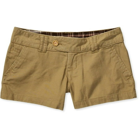 Op - Juniors' Extended-Tab Canvas Mini Shorts