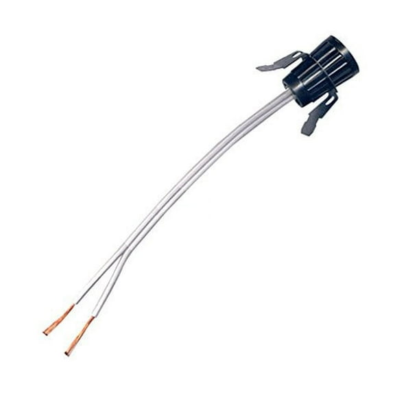 National Artcraft UL Listed Clip-In 40 Watt Candelabra Socket With 6 Inch Wire Lead and Pre-Stripped Ends