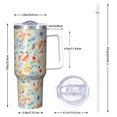 thumbnail image 2 of OBREWU Pioneer Flower Tumbler with Handle and Lid,40oz Pioneer Flower Double Wall Vacuum Insulated Tumbler,Pioneer Flower Cups Gift for Women and Men, 2 of 7