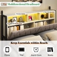 thumbnail image 4 of VanAcc King Bed Frame with 2-Tier Storage Headboard, 4 Storage Drawers and Charging Station, White, 4 of 9